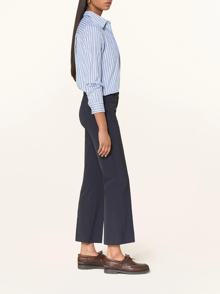 Marinblå Farah Cropped Bootcut Byxa - Cambio