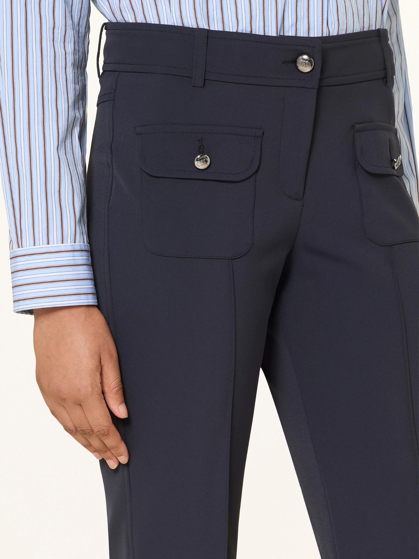 Marinblå Farah Cropped Bootcut Byxa - Cambio