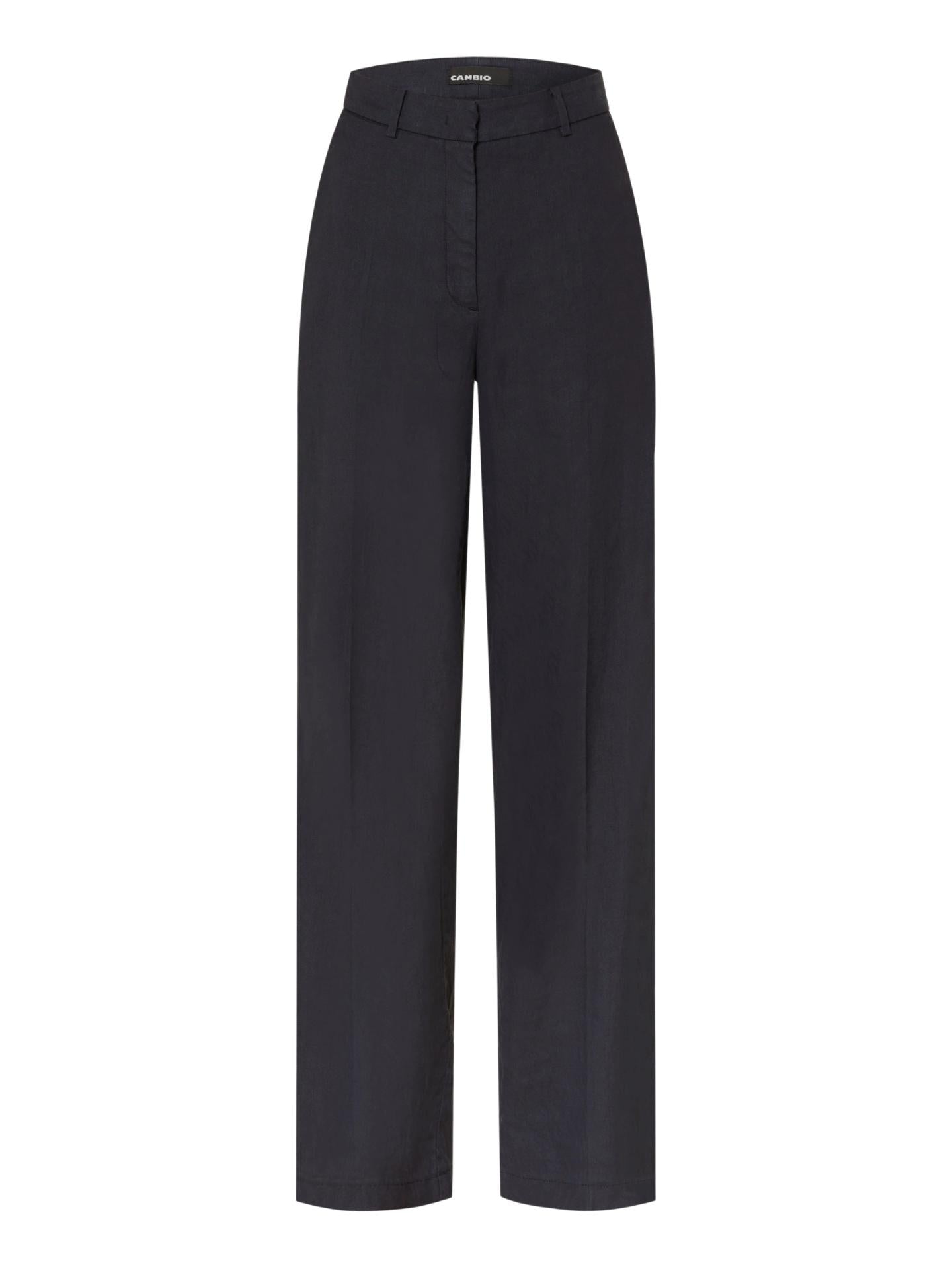 Marinblå Mira Rak Linnebyxa - Cambio