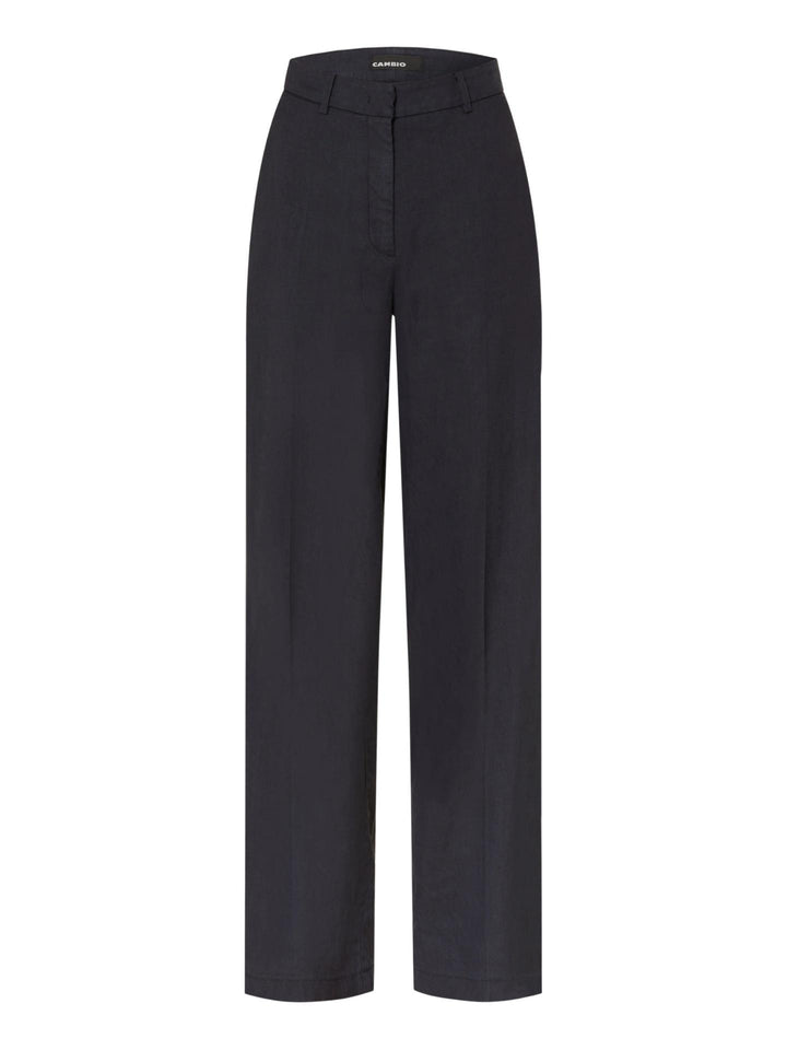 Marinblå Mira Rak Linnebyxa - Cambio