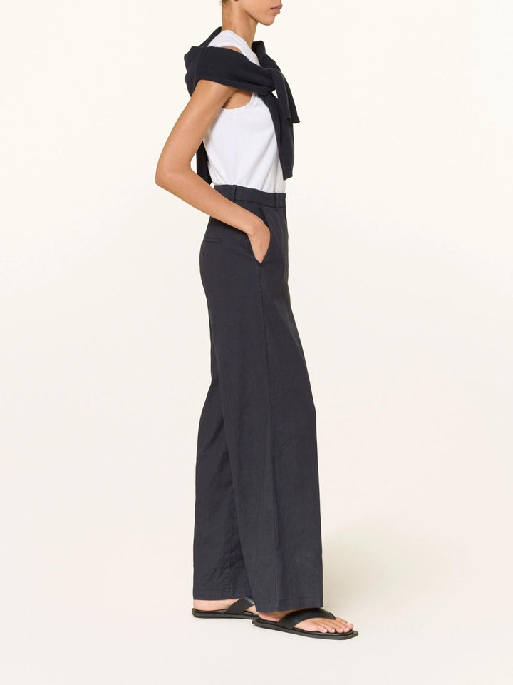 Marinblå Mira Rak Linnebyxa - Cambio