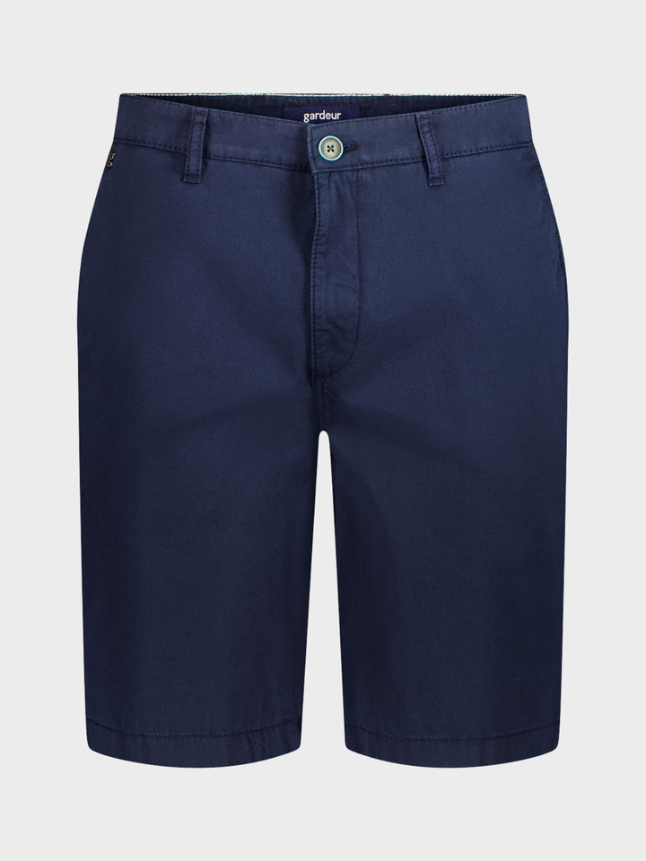 Marinblå Modern Fit Bermudashorts - Gardeur