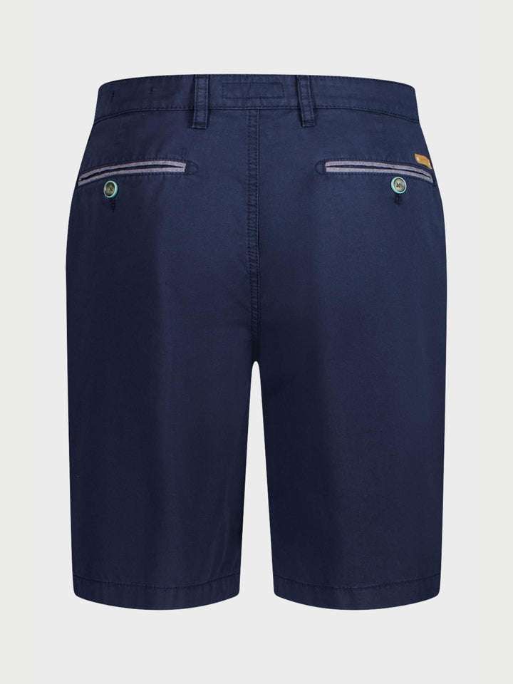 Marinblå Modern Fit Bermudashorts - Gardeur