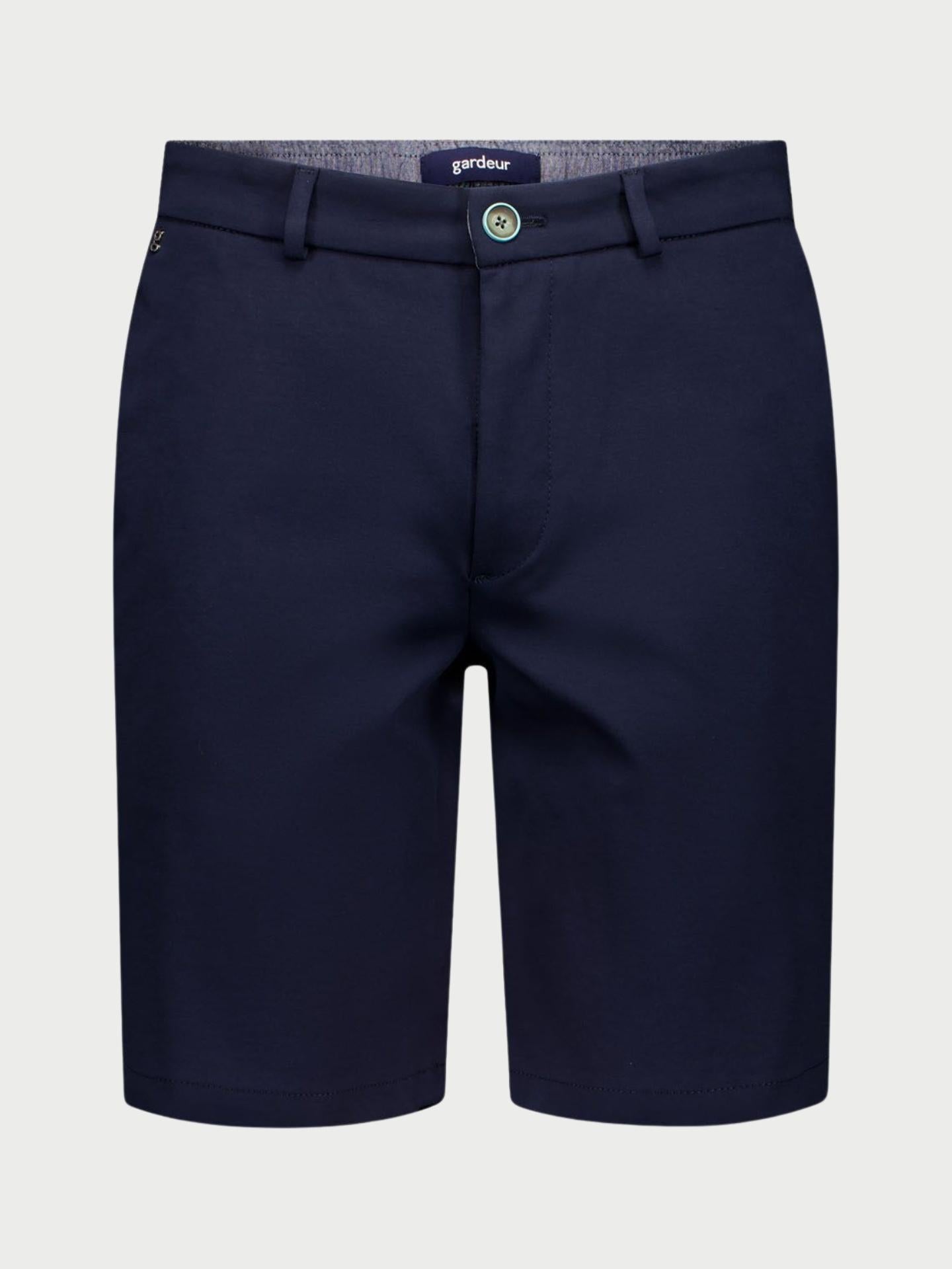 Marinblå Modern Fit Stretch Shorts - Gardeur
