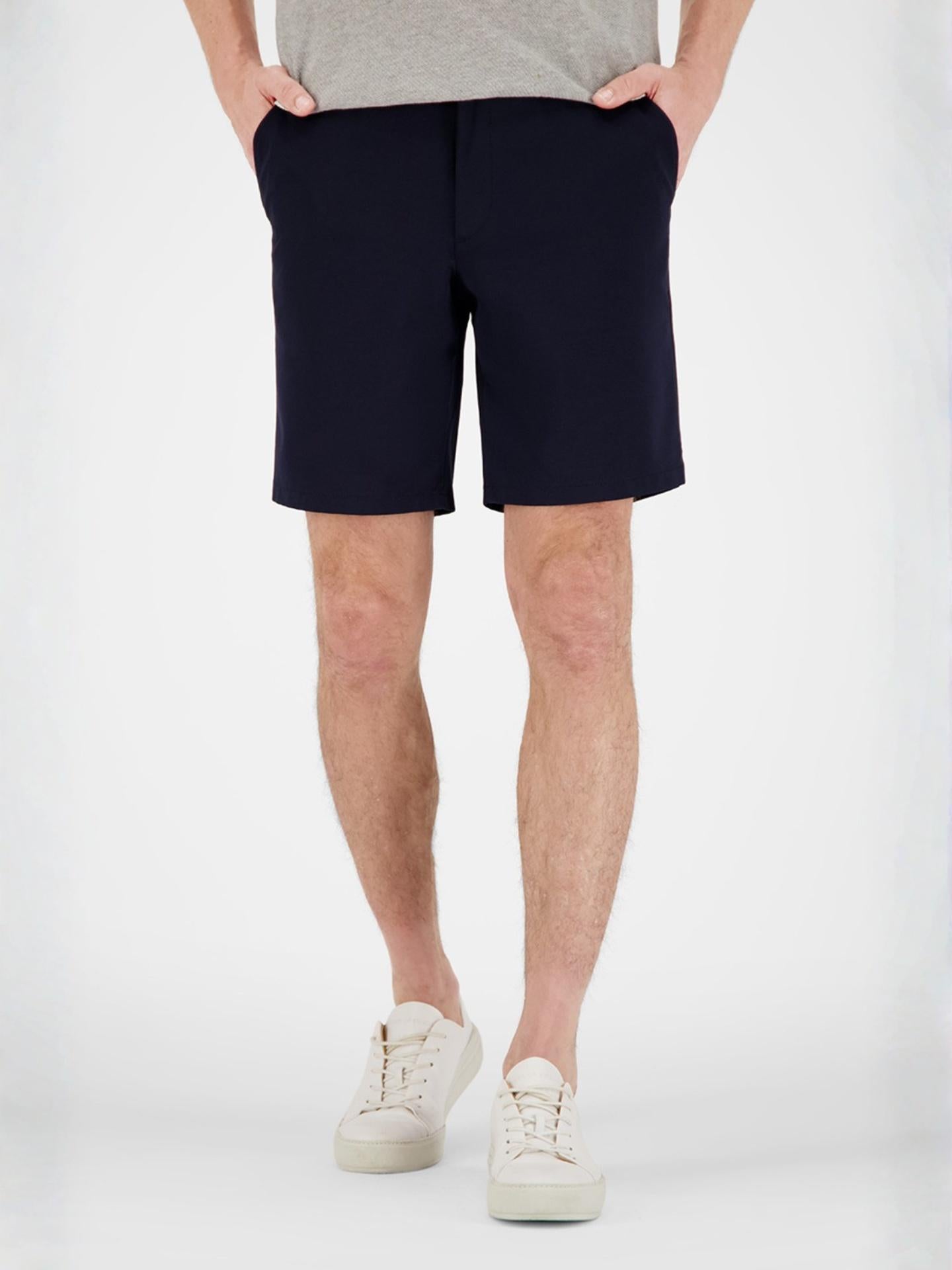 Marinblå Modern Fit Stretch Shorts - Gardeur