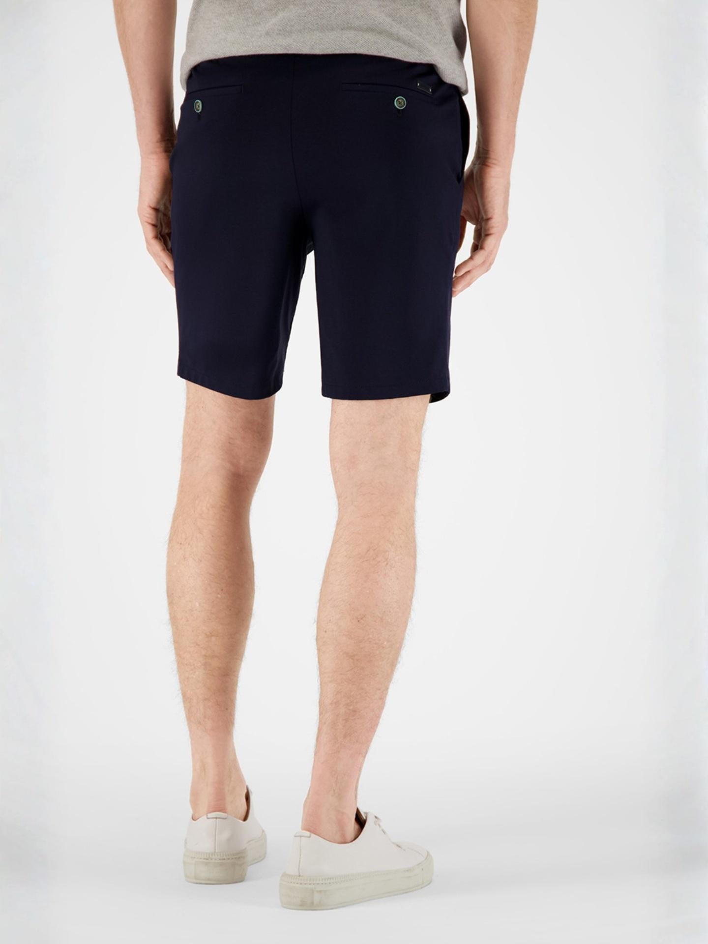 Marinblå Modern Fit Stretch Shorts - Gardeur