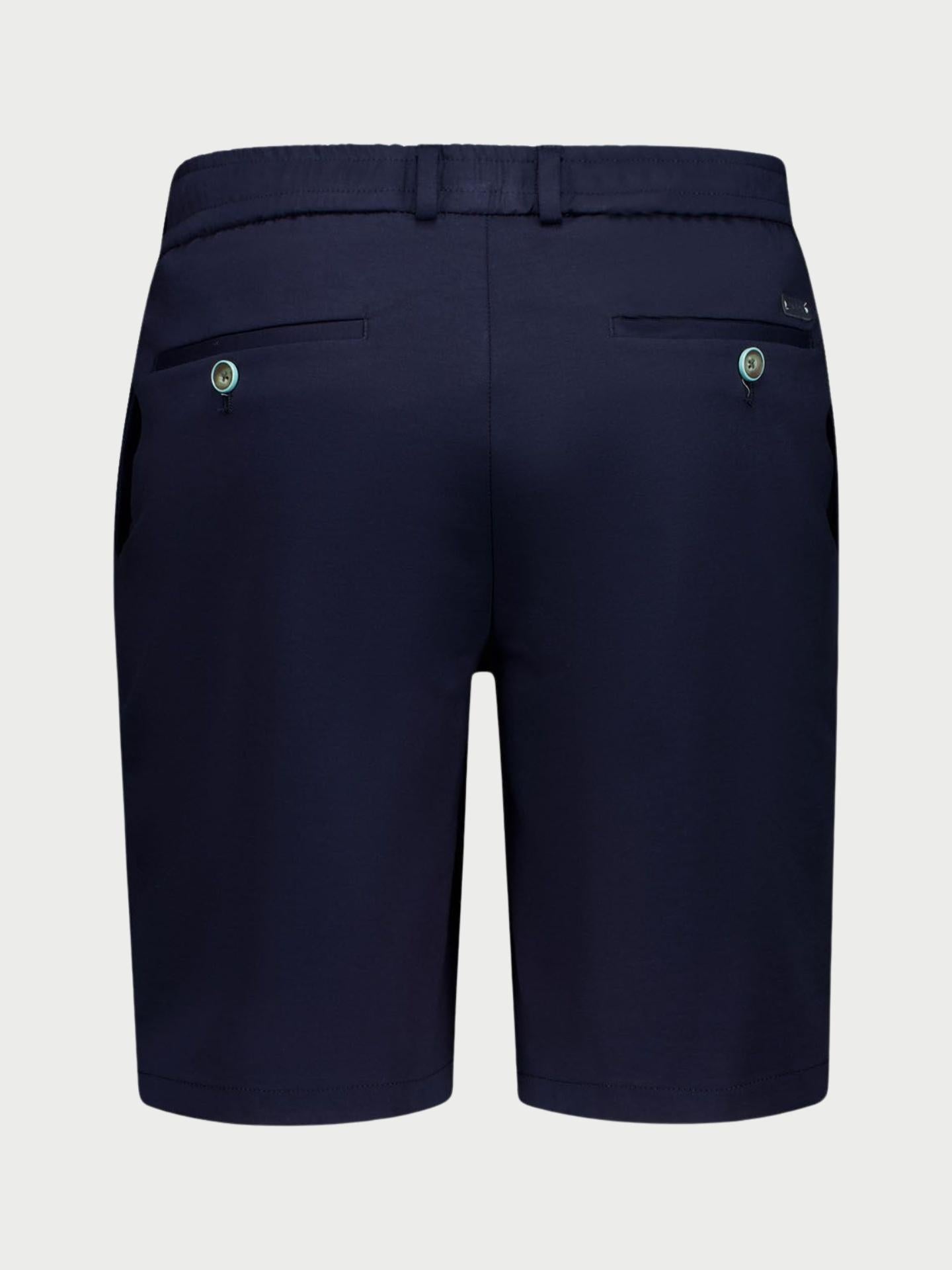 Marinblå Modern Fit Stretch Shorts - Gardeur