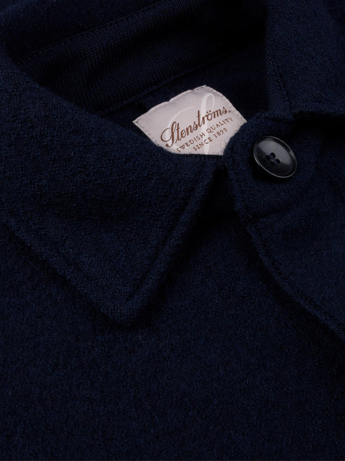 Stenströms - Marinblå Overshirt i Kokt Ull