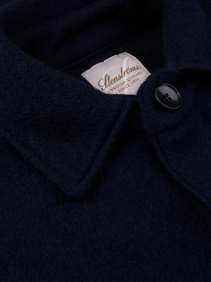 Stenströms - Marinblå Overshirt i Kokt Ull