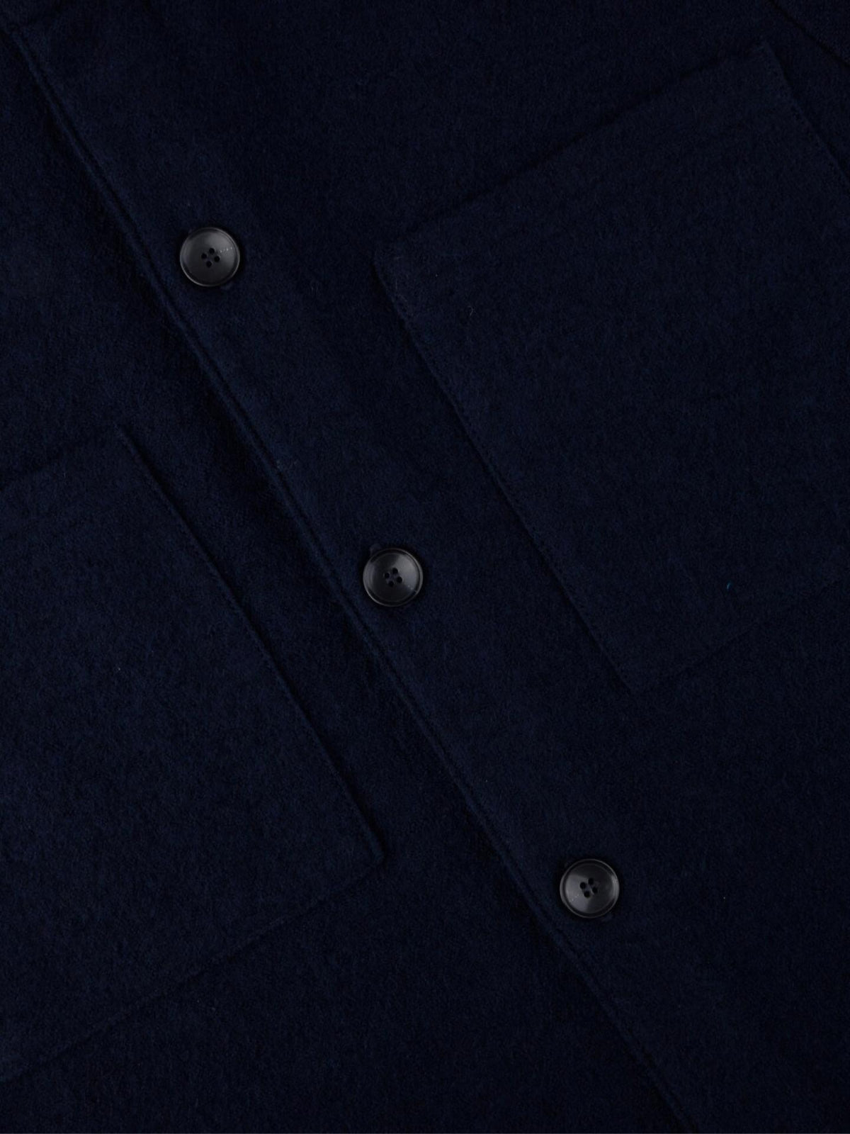 Stenströms - Marinblå Overshirt i Kokt Ull
