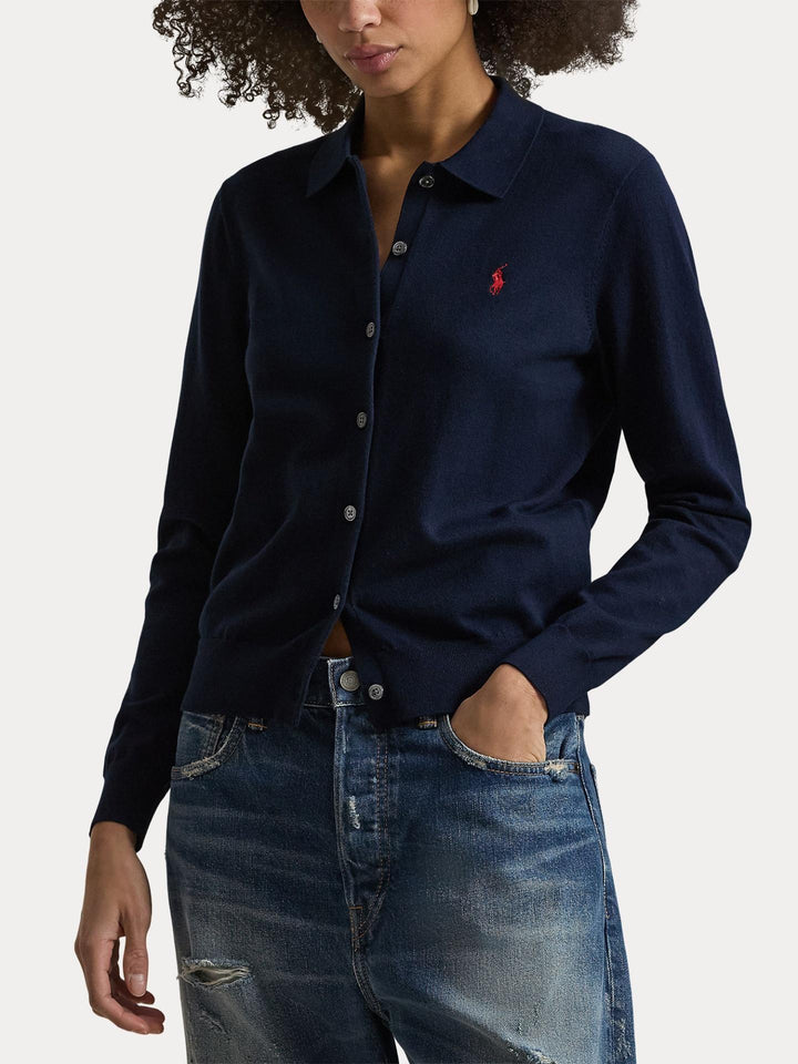 Marinblå Polokrage Kofta - Polo Ralph Lauren