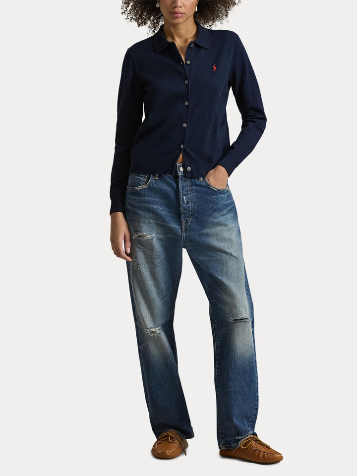 Marinblå Polokrage Kofta - Polo Ralph Lauren