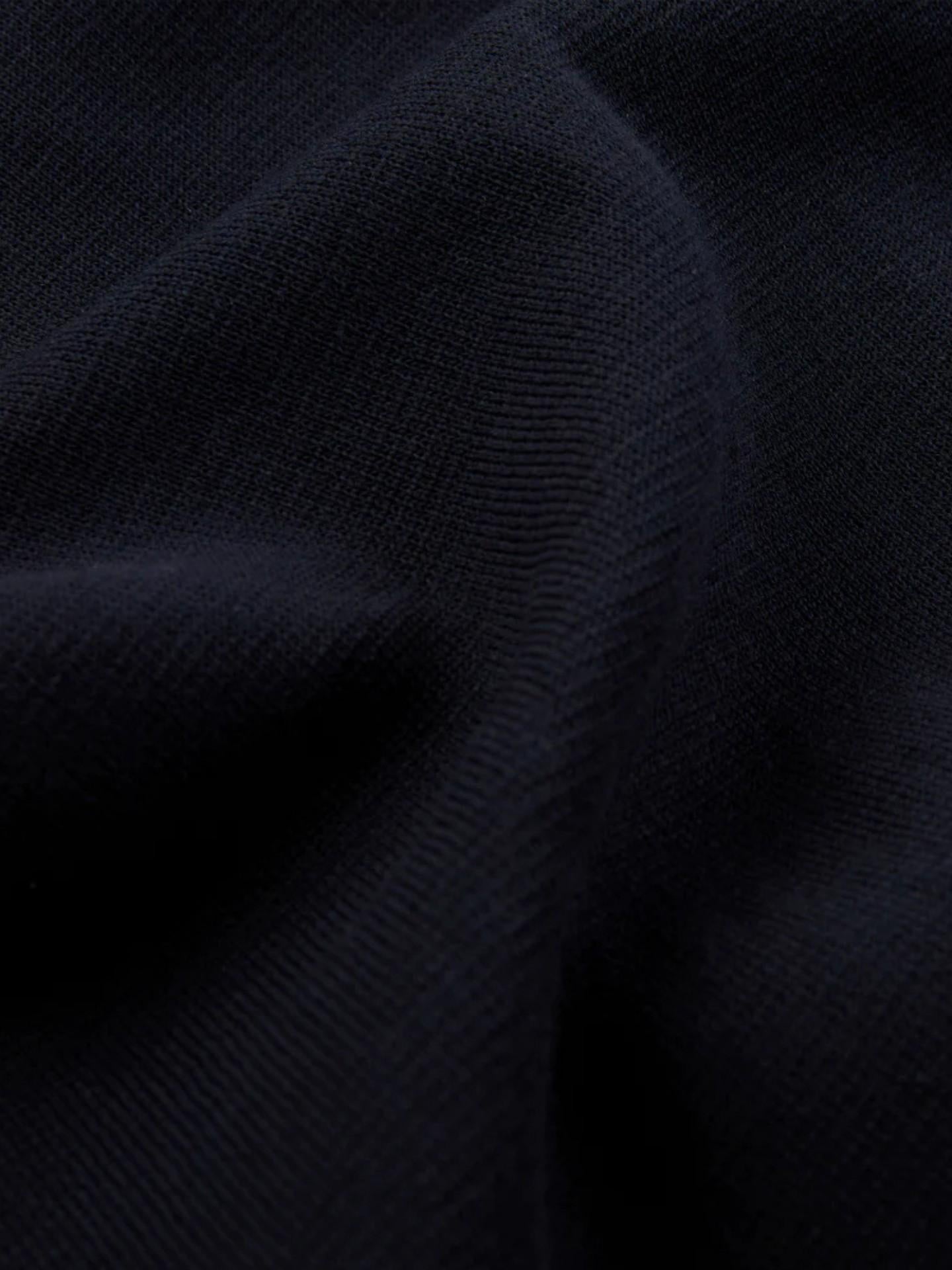 Marinblå Stickad Cotton Crêpe Kavaj - Zanone