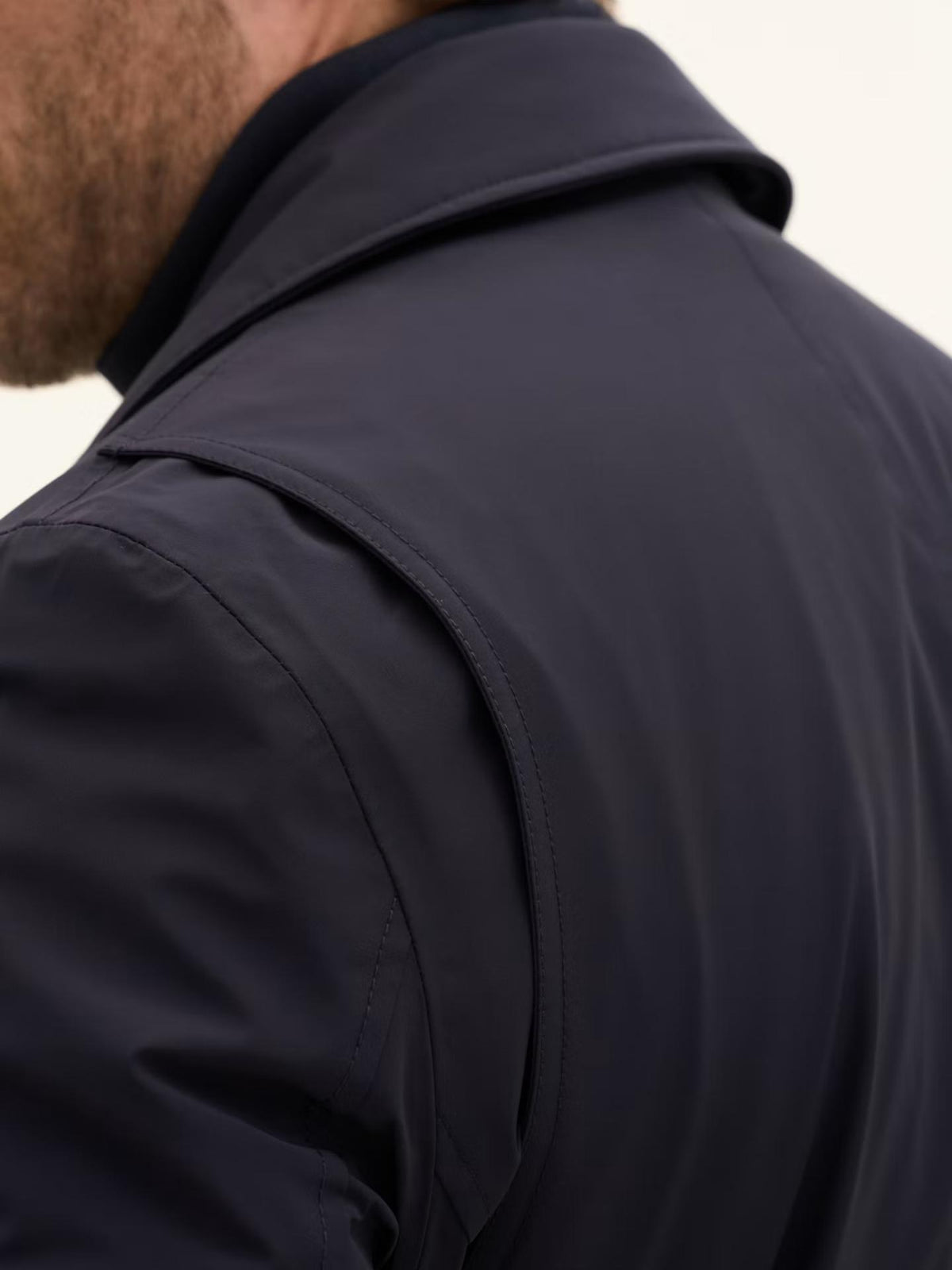 Marinblå Car Coat med Avtagbar Väst - Oscar Jacobson