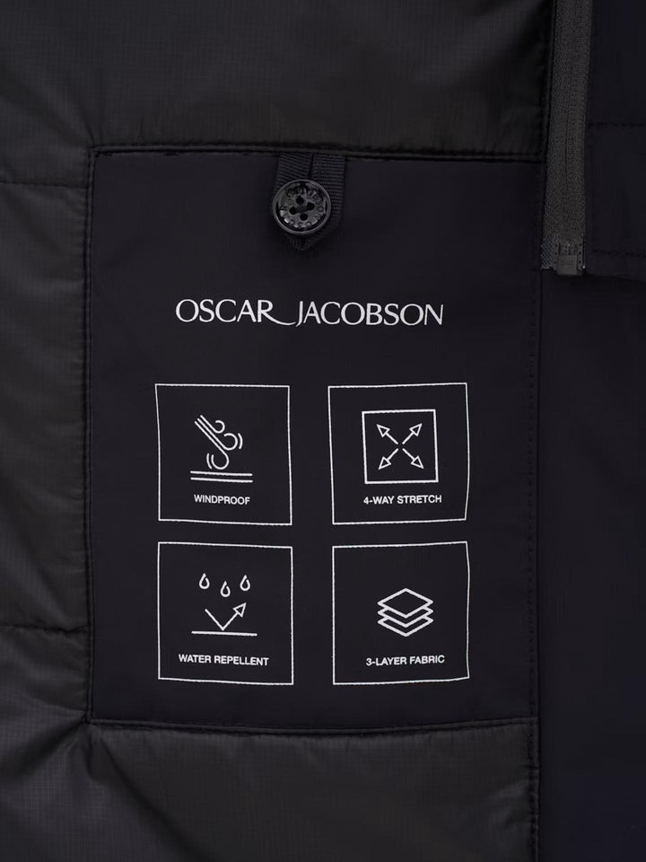 Marinblå Car Coat med Avtagbar Väst - Oscar Jacobson