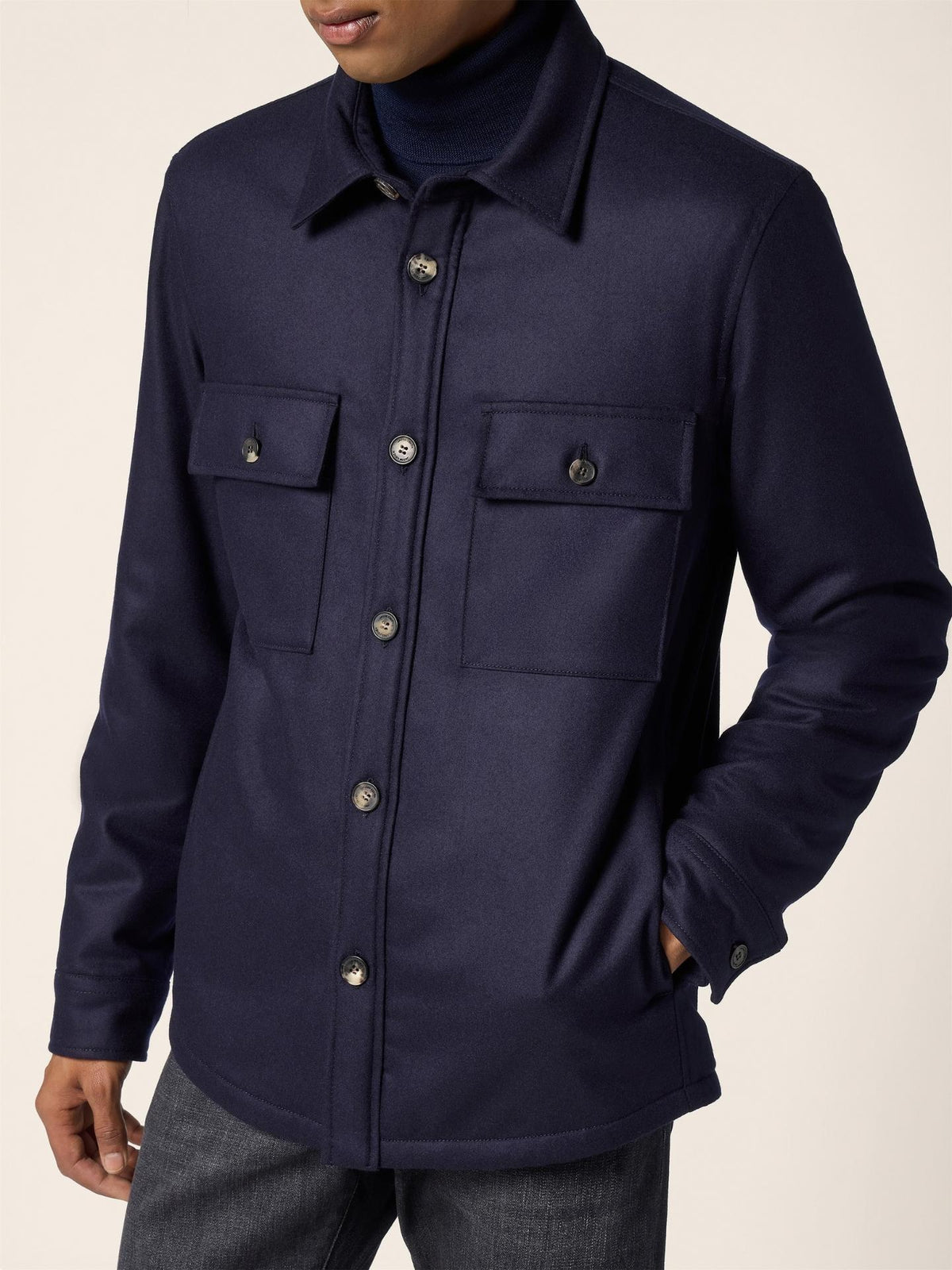 Marinblå Vitale Barberis Overshirt - Jacob Cohen