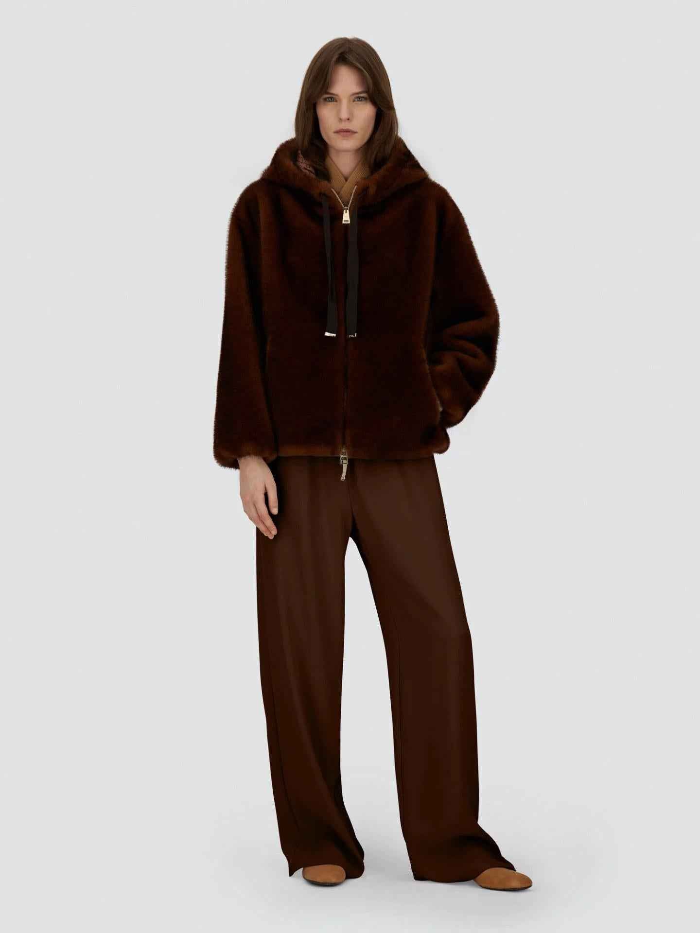 Melange Faux Fur Jacka
