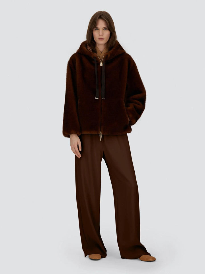 Melange Faux Fur Jacka - Stenströms Store