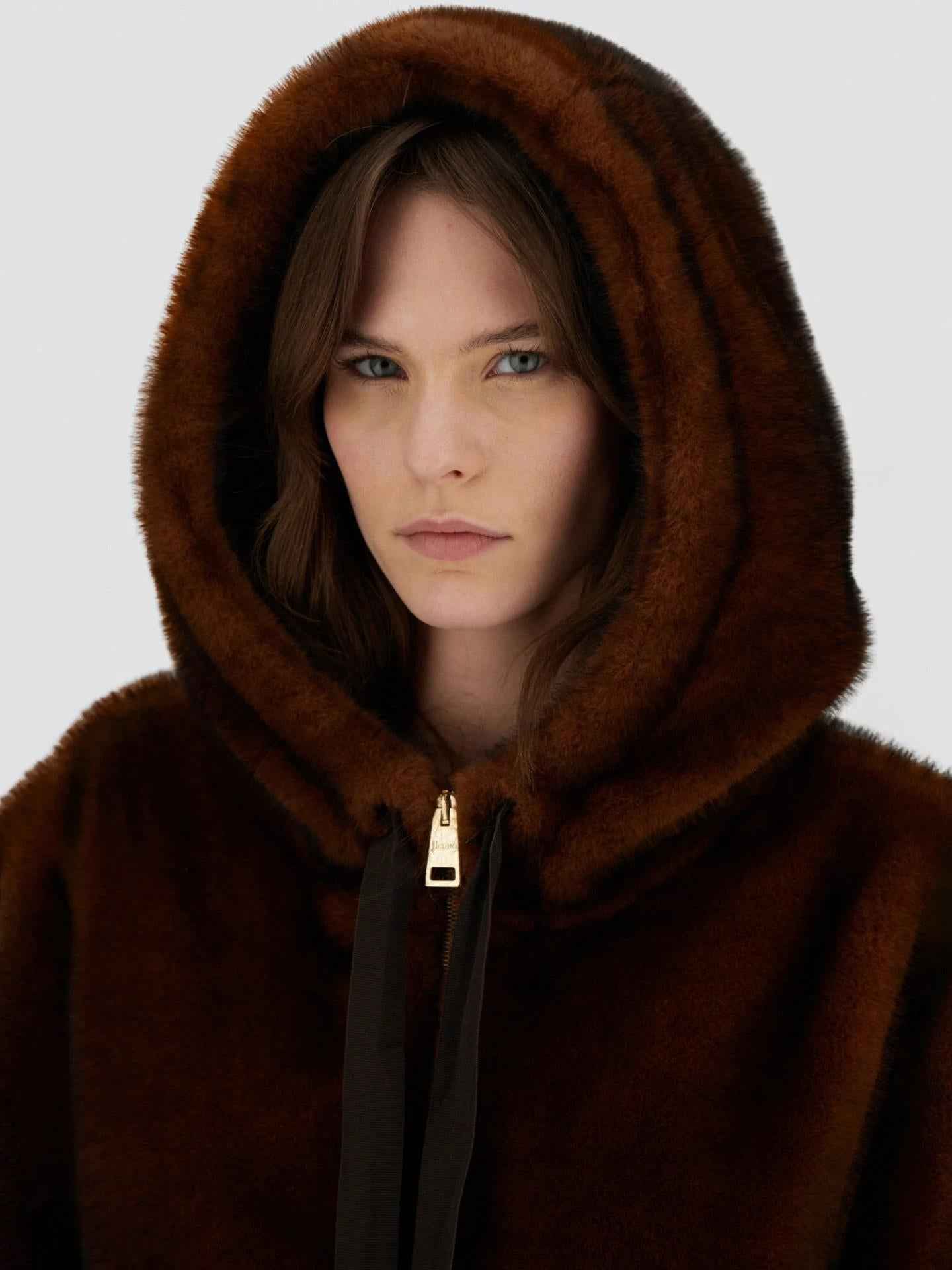 Melange Faux Fur Jacka