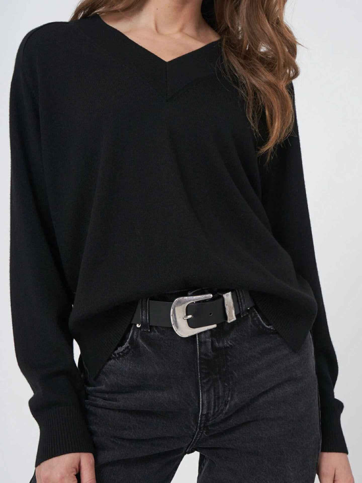 Merinoullströja med v-hals