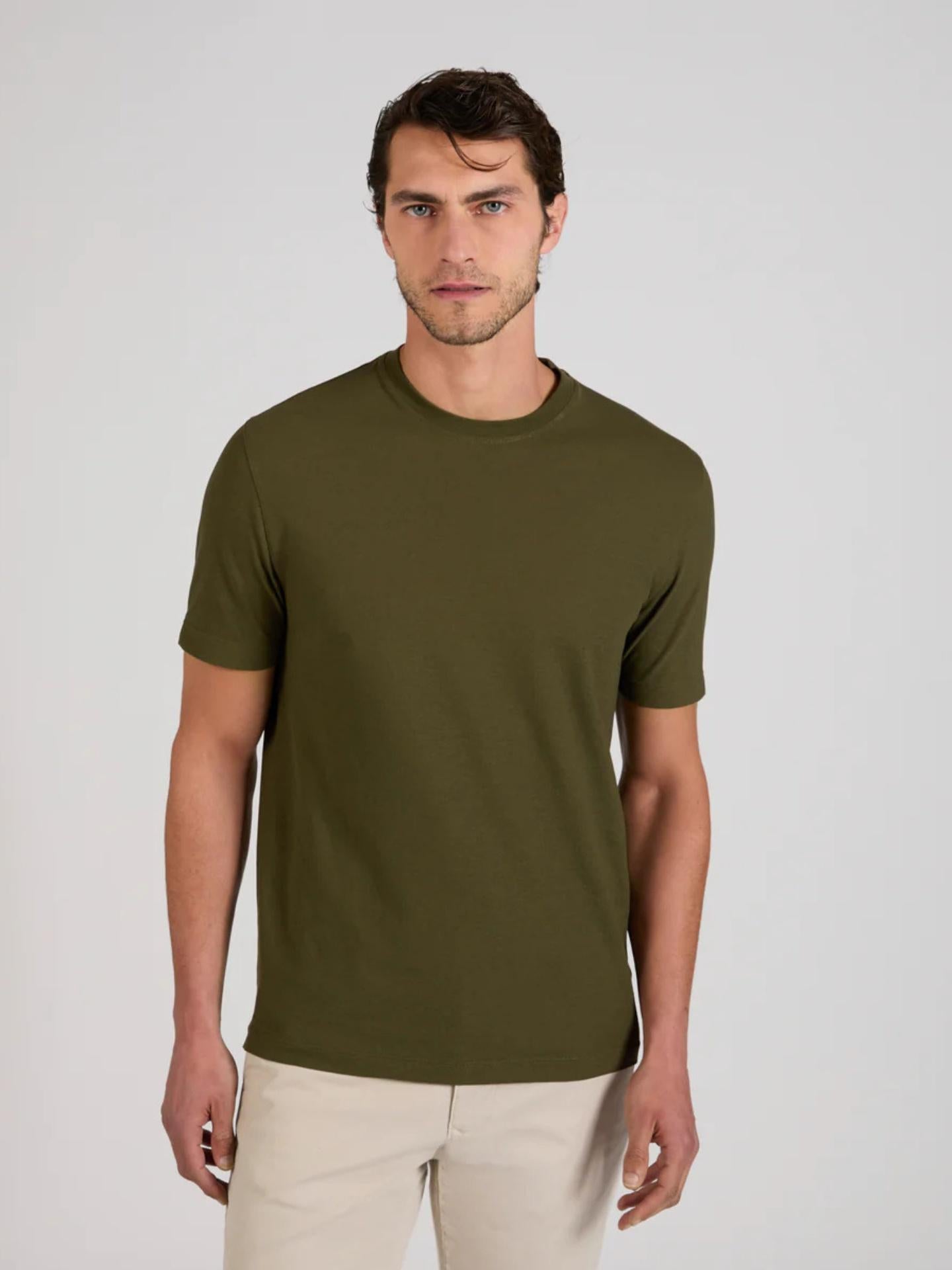 Militärgrön IceCotton T-shirt - Zanone Slowear