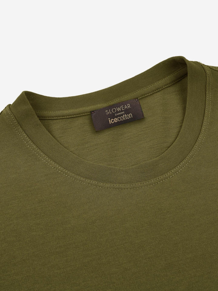 Militärgrön IceCotton T-shirt - Zanone Slowear