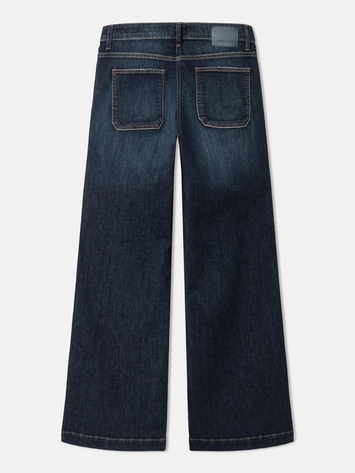 Cambio - Mörkblå Ada Patched Pocket Vida Jeans