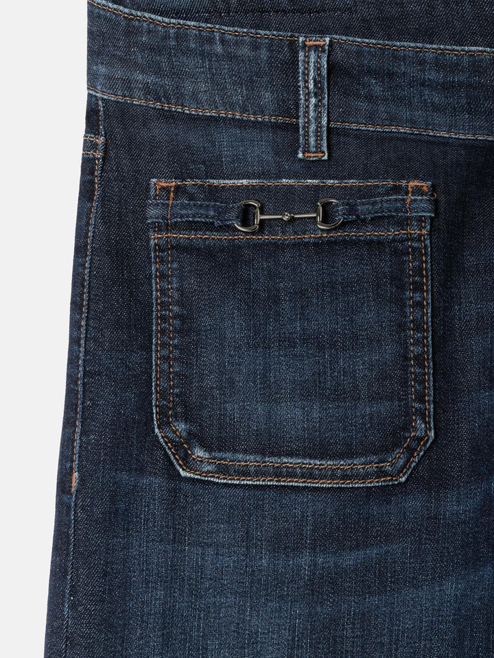 Cambio - Mörkblå Ada Patched Pocket Vida Jeans