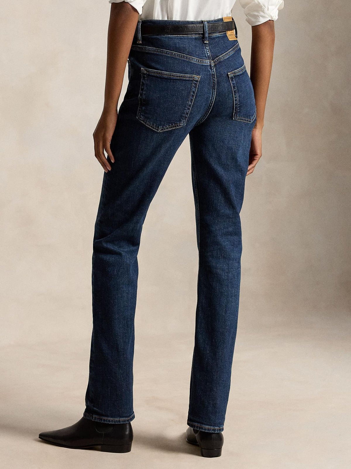 Polo Ralph Lauren – Mörkblå High-Rise Straight Jeans
