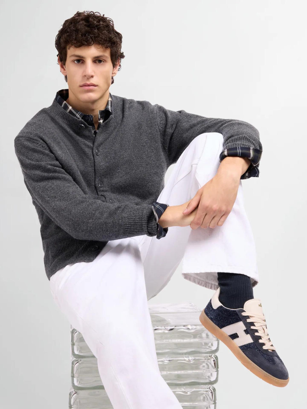Mörkblå Hogan Cool Suede Sneaker
