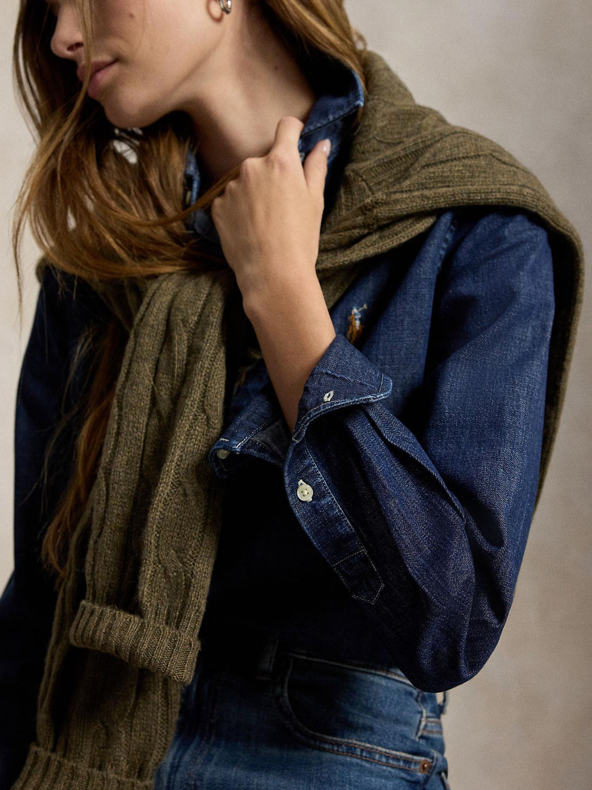 Mörkblå Indigo Denimskjorta - Polo Ralph Lauren