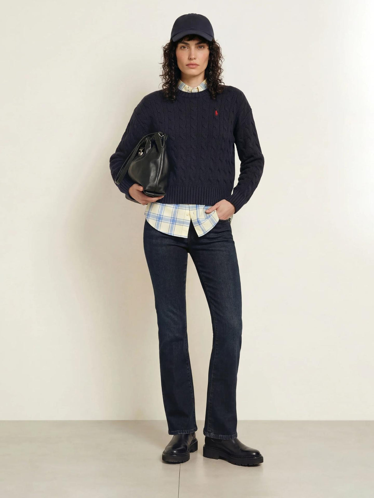 Mörkblå Paris Flare Bootcut Jeans - Cambio