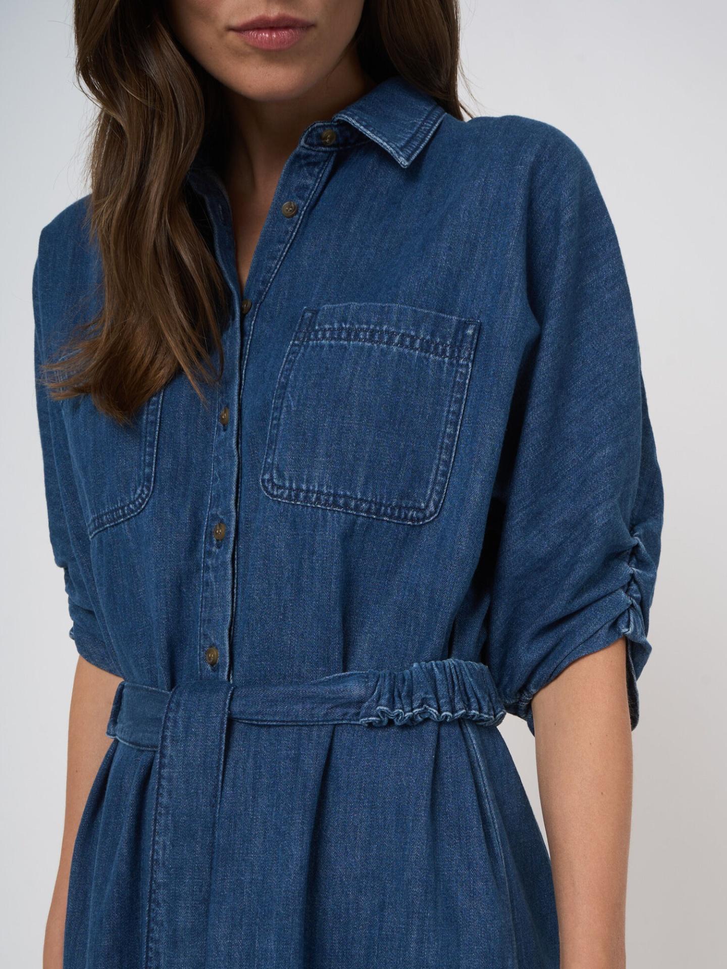 Mörkblå Pop-over Denimklänning - Repeat