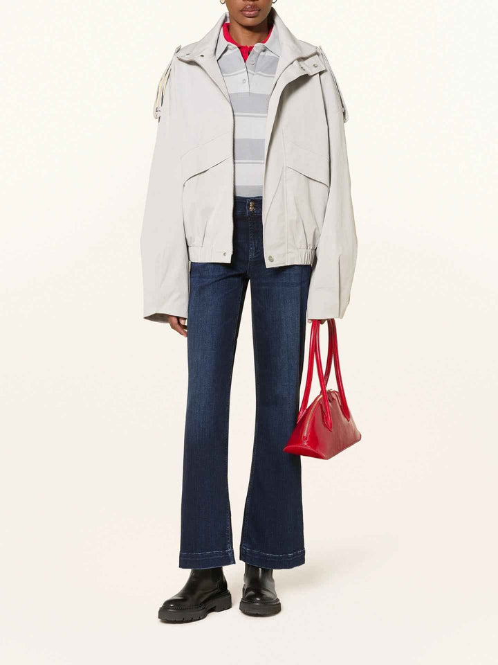 Mörkblå Tessa Cropped Flared Jeans