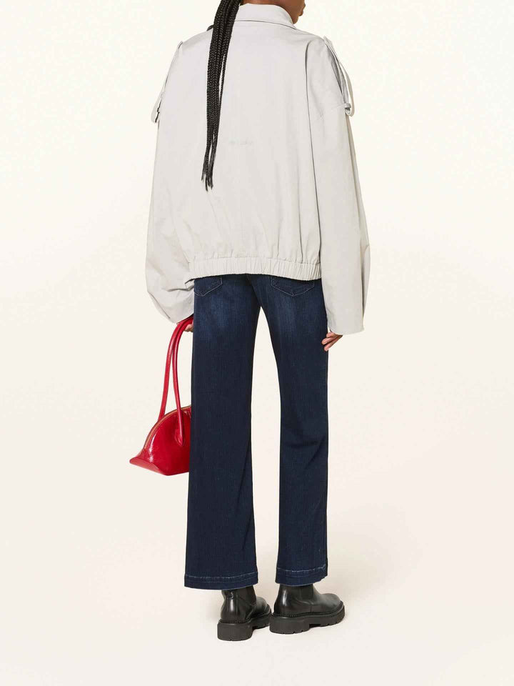Mörkblå Tessa Cropped Flared Jeans