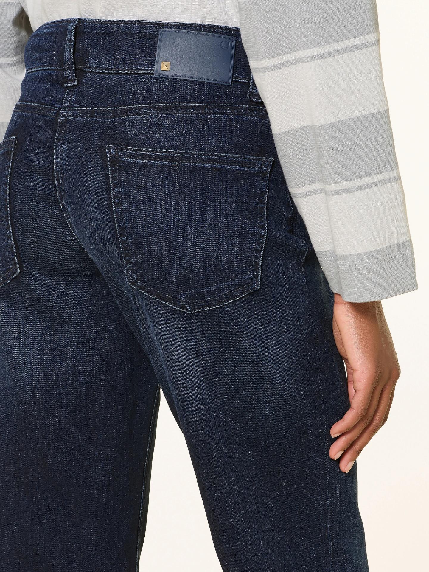 Mörkblå Tessa Cropped Flared Jeans - Cambio