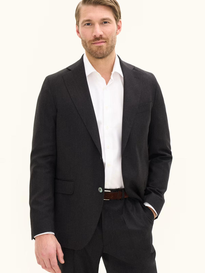 Oscar Jacobson - Brun Regular Fit Flanellkavaj Fogerty