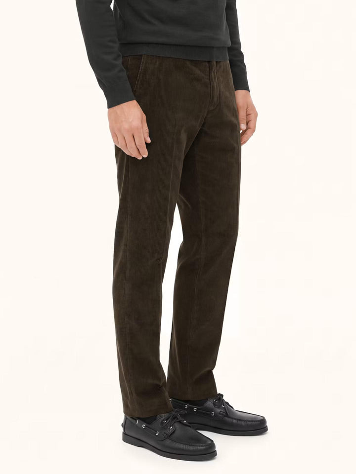 Mörkbrun Regular Dandy Manchesterbyxor
