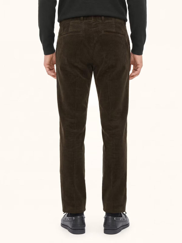 Mörkbrun Regular Dandy Manchesterbyxor