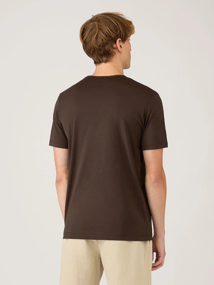 Mörkbrun Supima Bomull T-shirt - Sunspel