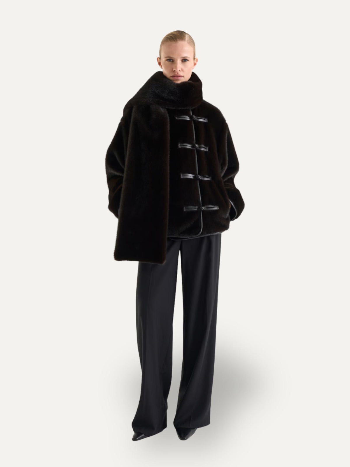 Mörkbrun Zelie Faux Fur Jacka - Twist & Tango