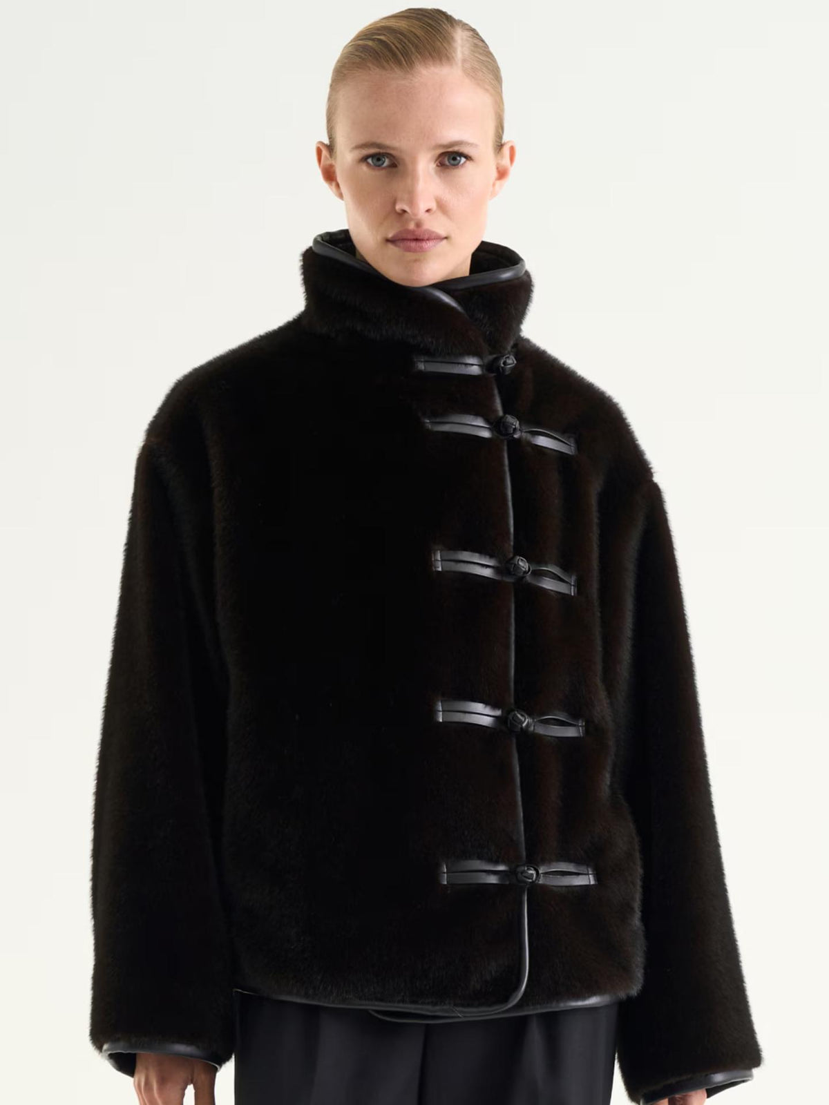 Mörkbrun Zelie Faux Fur Jacka - Twist & Tango
