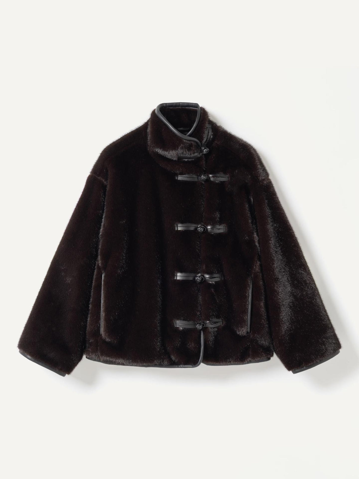 Mörkbrun Zelie Faux Fur Jacka - Twist & Tango