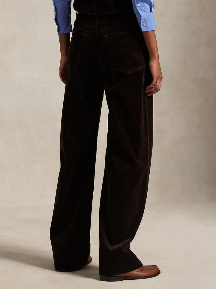 Mörkbruna Wide-leg Manchesterbyxor - Polo Ralph Lauren