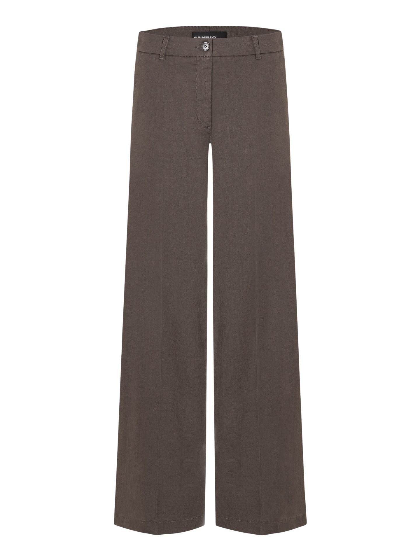 Mörkgrön Adrienne Rak Linnebyxa - Cambio