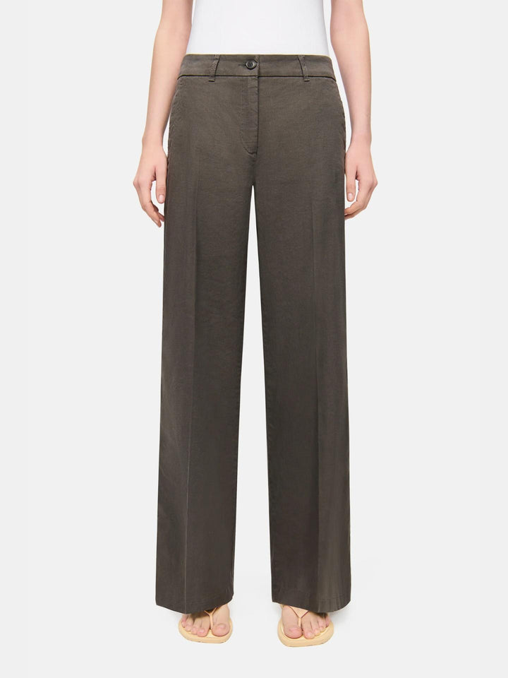 Mörkgrön Adrienne Rak Linnebyxa - Cambio