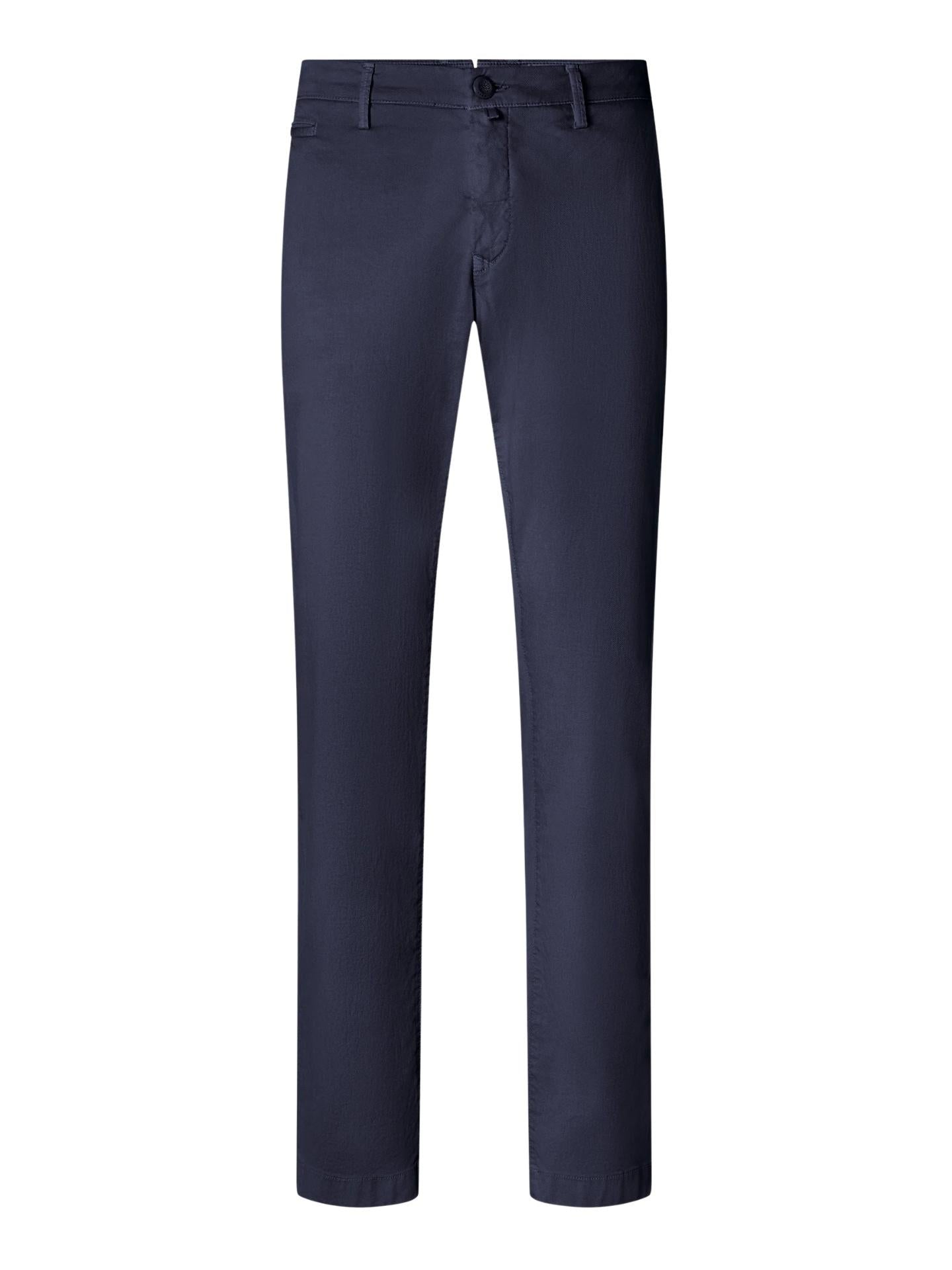 Navy Bobby Slim Honeycomb Chino - Jacob Cohen