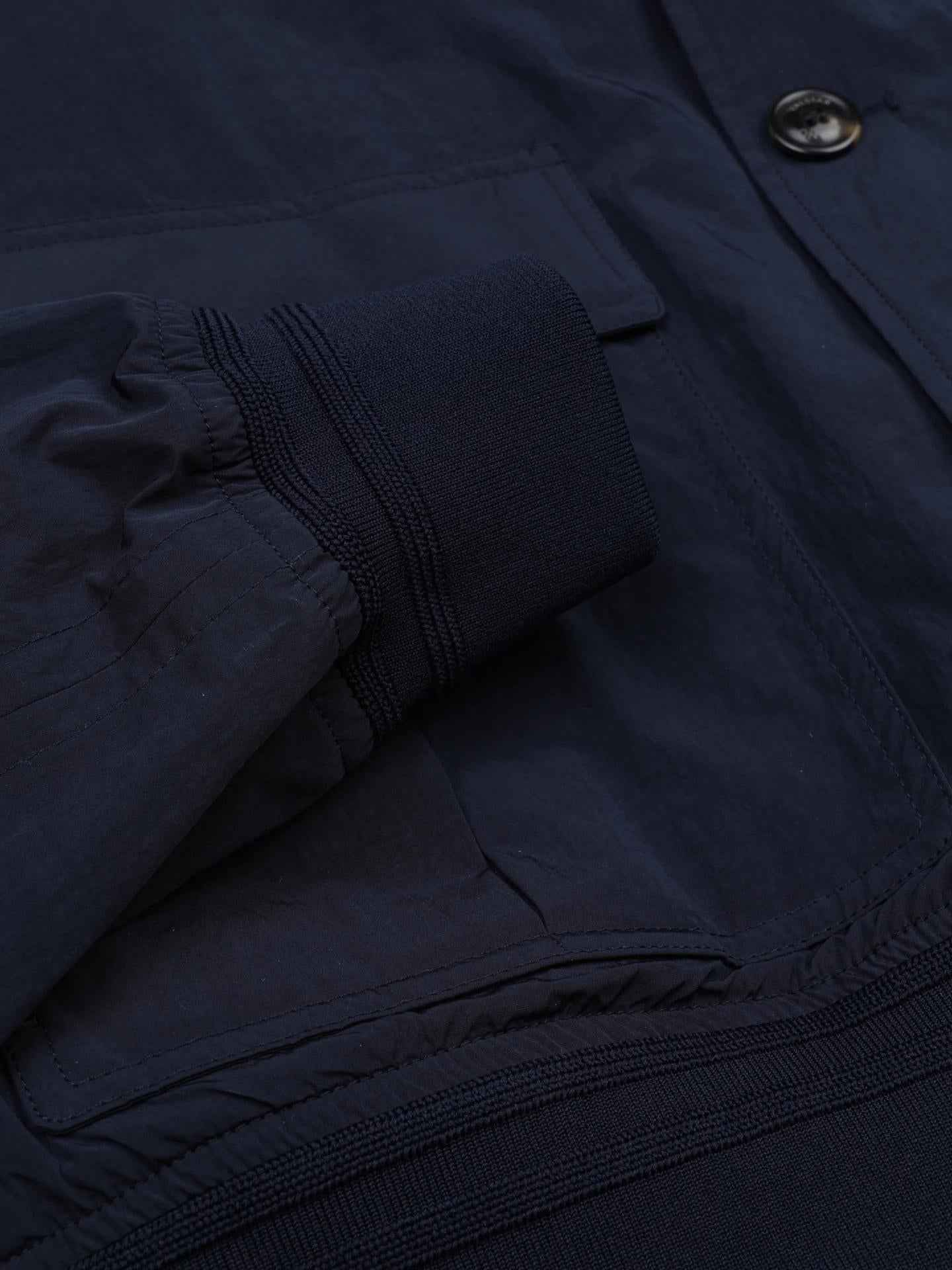 Marinblå Valstarino Nylon/Cotton Jacket