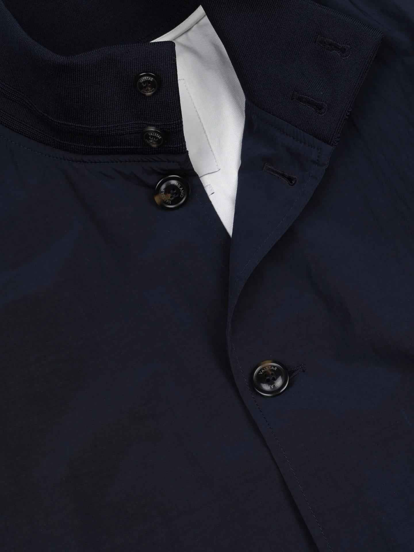 Marinblå Valstarino Nylon/Cotton Jacket