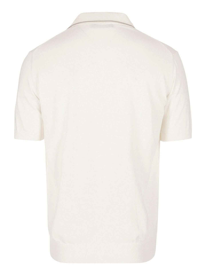 Off-white Slätstickad Pikétröja